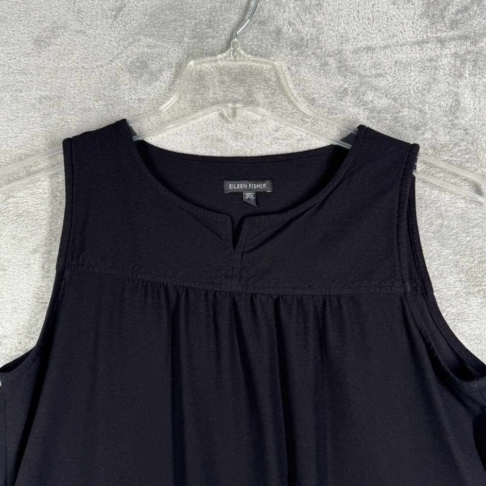 Eileen Fisher Dress Black‎ Sleeveless Pockets Casual Neutral Minimalist Size M - Picture 5 of 12